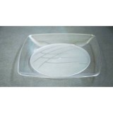 PRAFESTA-PRATO CRISTAL MEDIO QUADRADO 30PC X 10UN